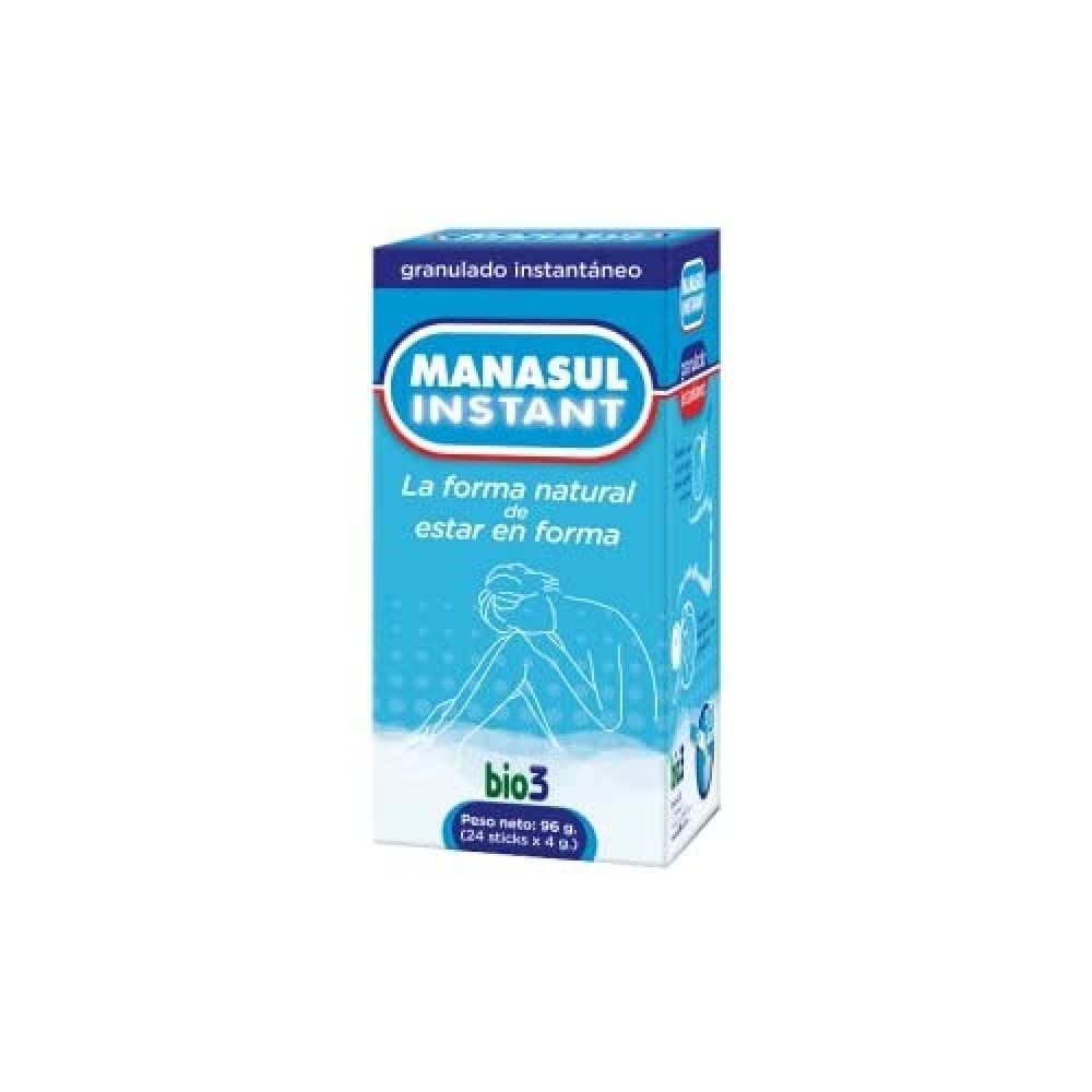 Manasul Instant - Sticks Monodosis - Ayuda a Regular y Facilitar el Tránsito Intestinal - Facilita la Eliminación de Grasas y Toxinas - 24 Sticks