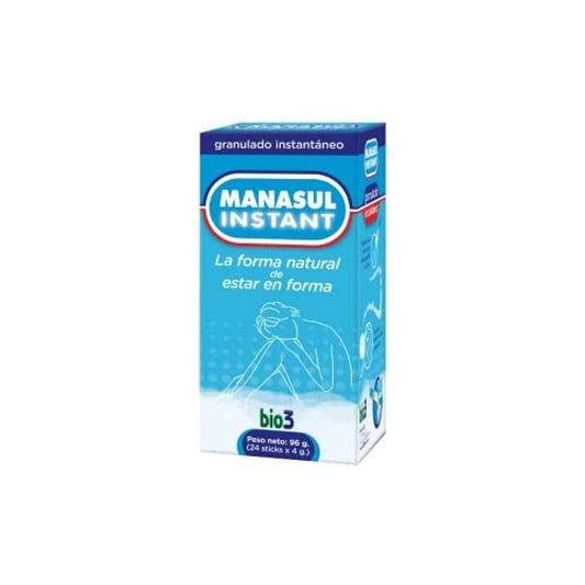 Manasul Instant - Sticks Monodosis - Ayuda a Regular y Facilitar el Tránsito Intestinal - Facilita la Eliminación de Grasas y Toxinas - 24 Sticks