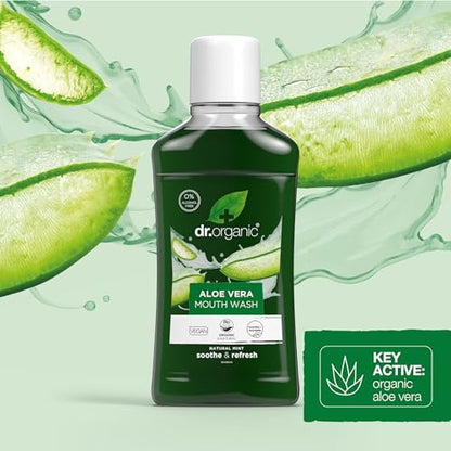 Dr.Organic Enjuague Bucal Aloe Vera Organico 500 ml