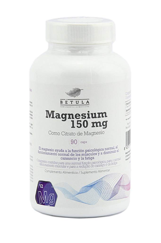 Betula - Magnesium 150Mg, Complemento Alimenticio a Base de Citrato de Magnesio - 90 Cápsulas