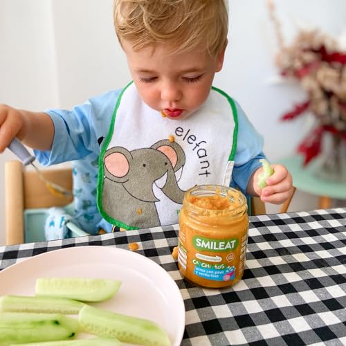 Smileat - Tarrito Ecológico con Verduras, Ingredientes Naturales, para Bebés desde 6 Meses, Sano y Saludable, sin Gluten, Sabor a Pavo y Verduras - Tarro de 230 g