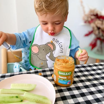 Smileat - Tarrito Ecológico con Verduras, Ingredientes Naturales, para Bebés desde 6 Meses, Sano y Saludable, sin Gluten, Sabor a Pavo y Verduras - Tarro de 230 g
