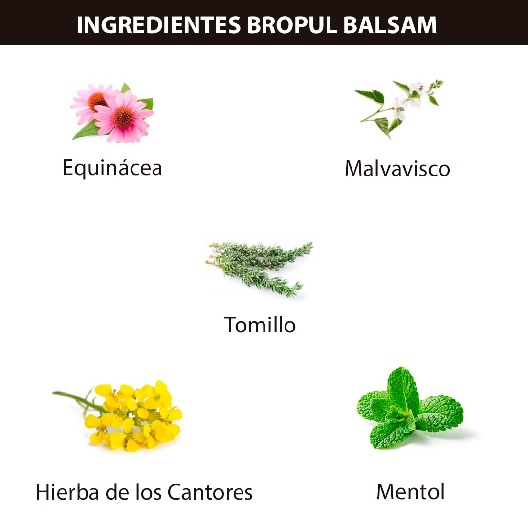 Novadiet - BROPUL BALSAM Comprimidos con Equinácea, Malvavisco, Tomillo y Hierba de los Cantores - Alivio de la Garganta, Descongestión Respiratoria y Reducción de la Tos – 60 Comprimidos Masticables