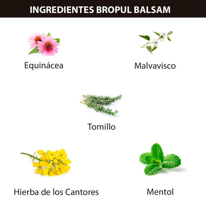 Novadiet - BROPUL BALSAM Comprimidos con Equinácea, Malvavisco, Tomillo y Hierba de los Cantores - Alivio de la Garganta, Descongestión Respiratoria y Reducción de la Tos – 60 Comprimidos Masticables