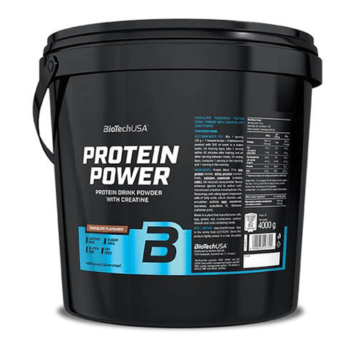 Protein Power - 4000g Sabor Chocolate - Proteina De Suero Whey De Biotech Usa