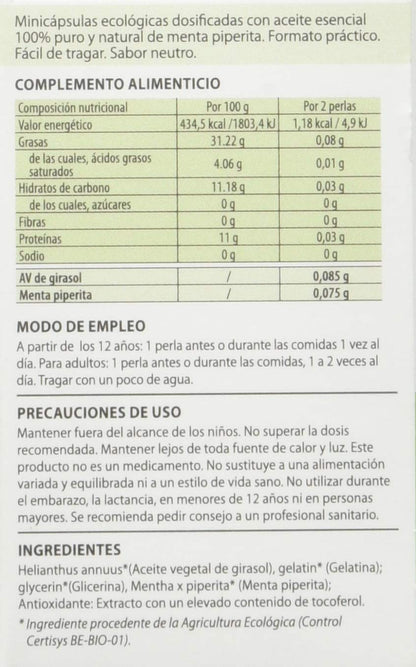 PRANARÔM - Aceite Esencial - Menta Piperita En Perlas - 60 Perlas.