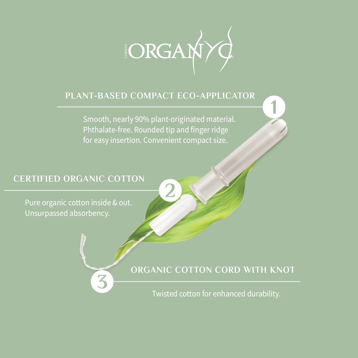 TAMPONES REGULAR APLICADOR COMPACT ORGANYC 16 U