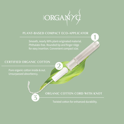 TAMPONES REGULAR APLICADOR COMPACT ORGANYC 16 U