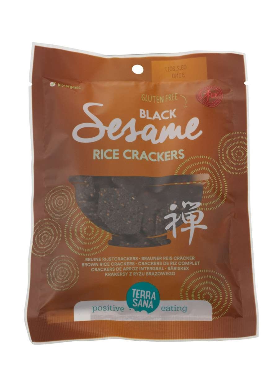 Terrasana Sesamo Negro Arroz Crackers Crackers De Arroz Inte 60 G 160 ml