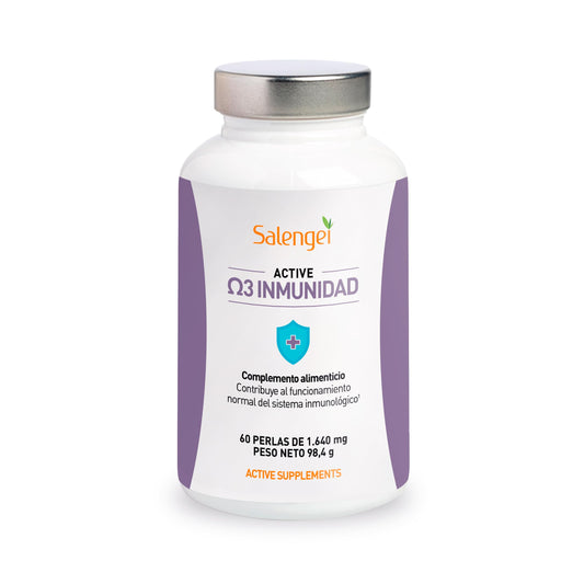 ACTIVE OMEGA 3 IMUNIDAD – CONTRIBUYE AL FUNCIONAMIENTO EL SISTEMA IMUNOLÓGICO | MULTIVITAMINICO CON ACIDOS GRASOS OMEGA 3 | VIITAMINAS A, C, D Y K2 (Menaquinona7) | 60 PERLAS |