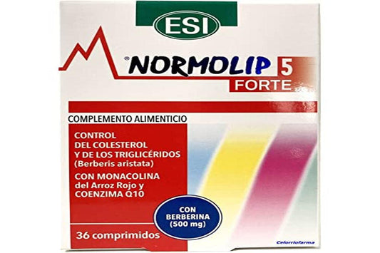 Normolip 5 Forte |ayuda a controlar colesterol y triglicéridos|.- 36 comprimidos.