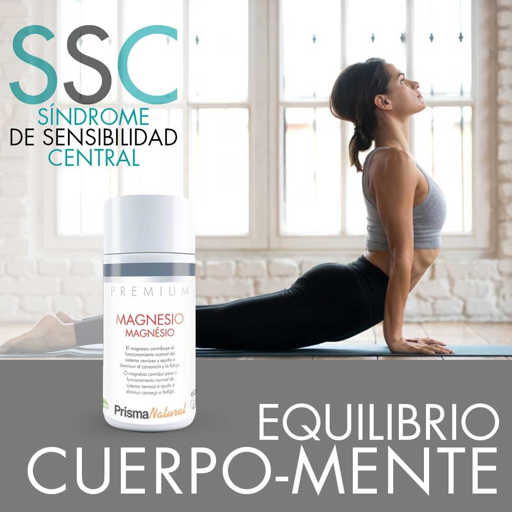 Prisma Natural Premium Magnesio - 60 capsulas. Cansancio, fatiga, huesos, musculos y articulaciones. Complementos y vitaminas para adultos. Sin gluten. Sin lactosa.Sin pescado, Sin huevo. Vegano.