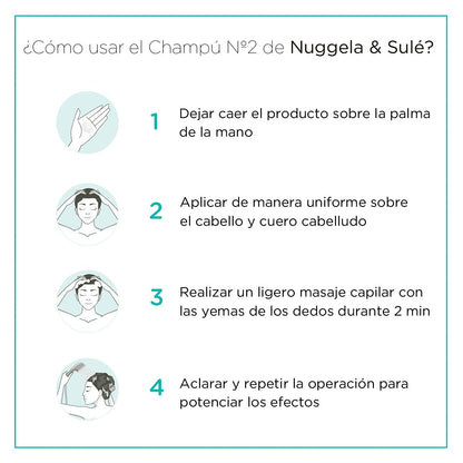 Nuggela & Sulé Pack Duplo Champú Nº2 Ultra Hidratante (para cabellos secos, muy secos, hirsutos, encrespados y sin brillo) 500 ml/8,45 fl.oz