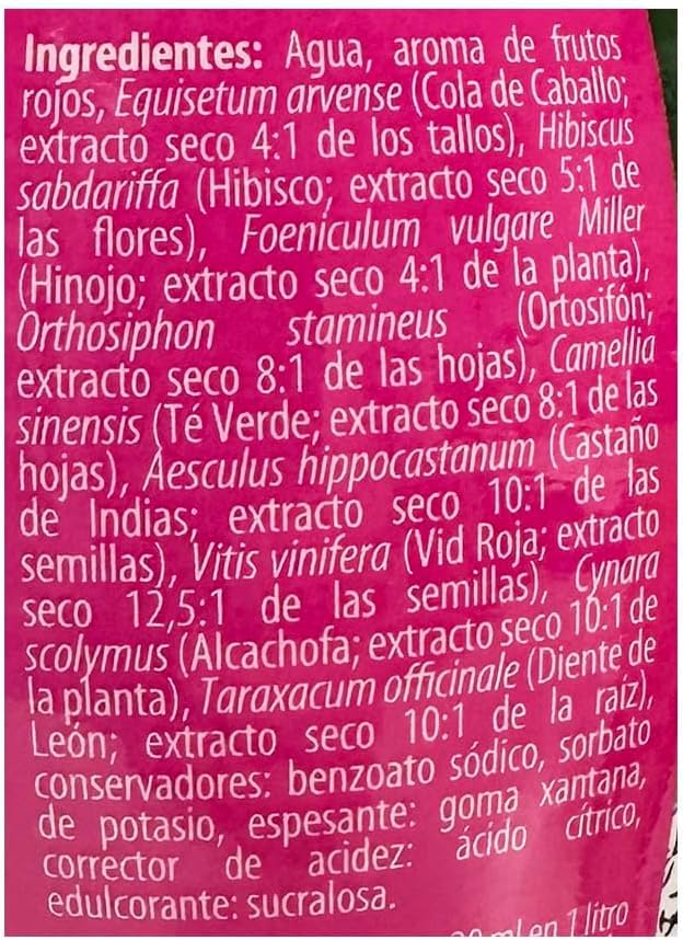 Dietmed | Drenalight Drain & Firm - 600 ml Solución Oral | Con Vid Roja, Hibisco y Té Verde | 30 días