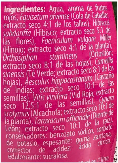 Dietmed | Drenalight Drain & Firm - 600 ml Solución Oral | Con Vid Roja, Hibisco y Té Verde | 30 días