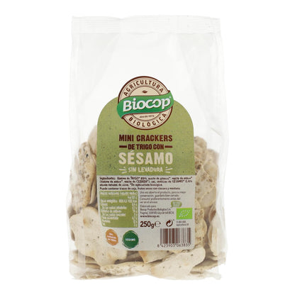 MINI CRACKERS DE TRIGO SESAMO 250gr. BIO VEGAN