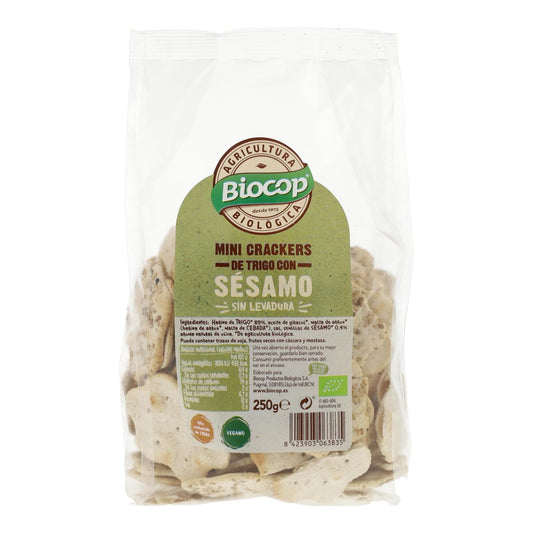 MINI CRACKERS DE TRIGO SESAMO 250gr. BIO VEGAN