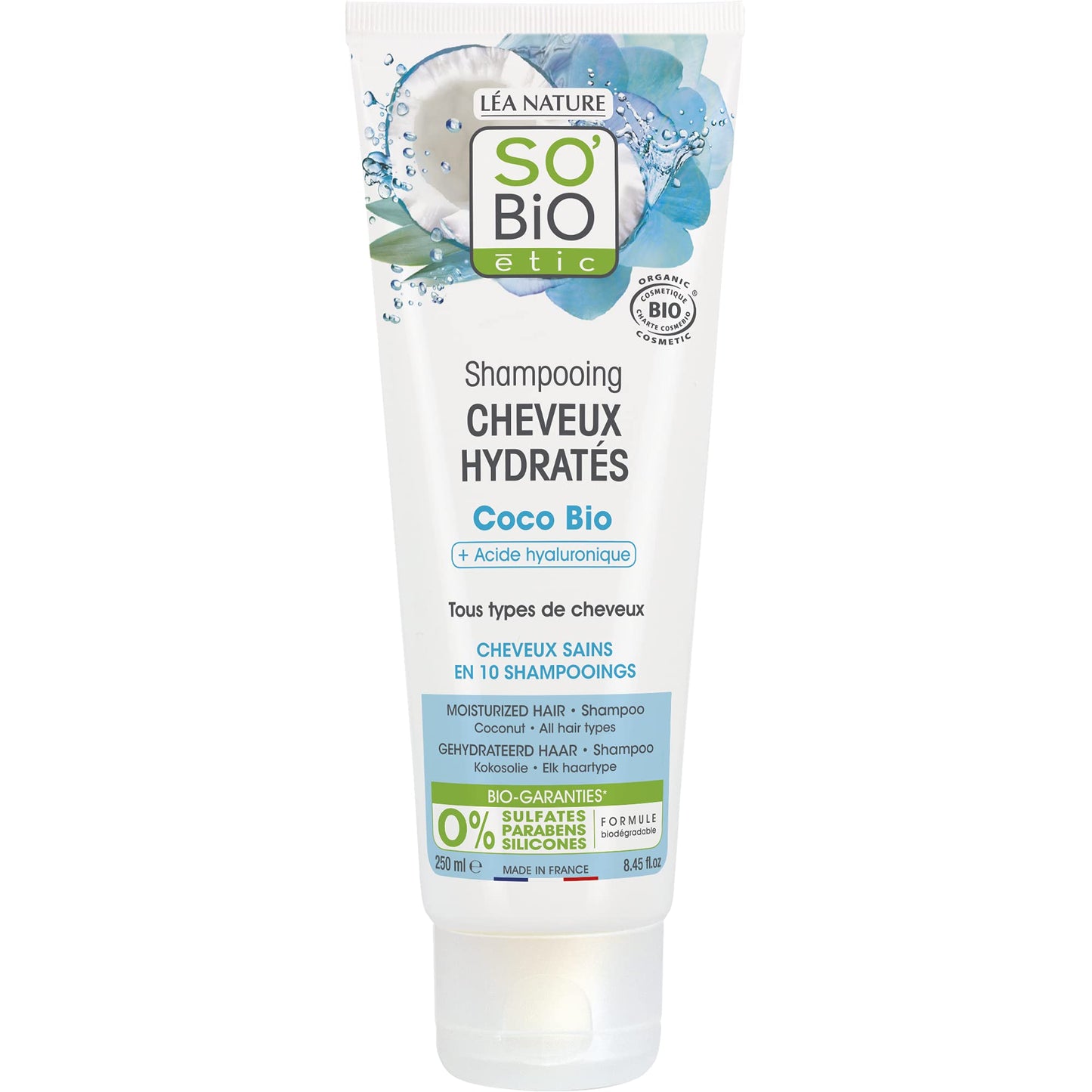 So'bio Etic Shampooing cheveux hydratés coco - Le tube de 250 ml