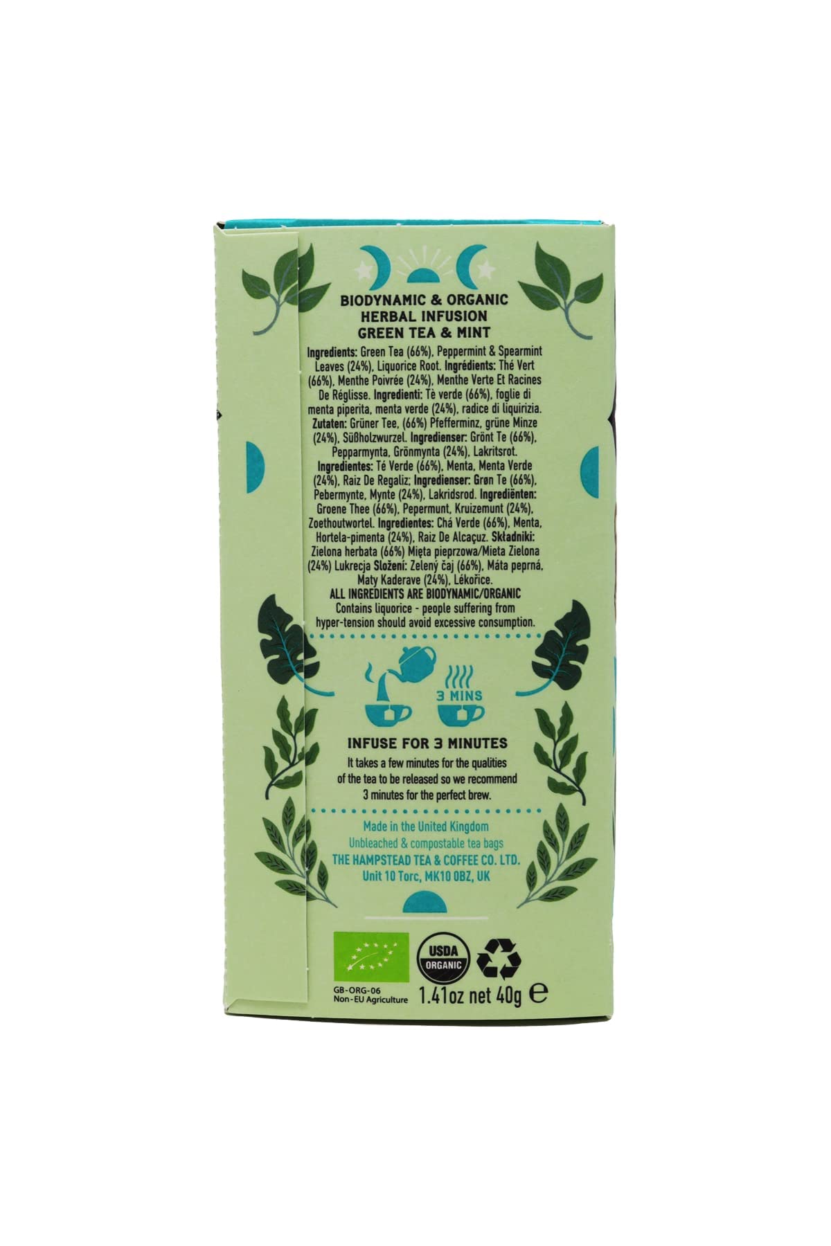 Té Verde menta Hampstead 20 bolsitas