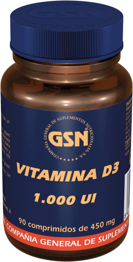 GSN | Vitamina D3 | Aporte Vitamínico | Equilibra Minerales | Mantiene Niveles de Calcio | Garantiza Salud Ósea | Adecuado Funcionamiento Sistema Inmunitario y Respuesta Inflamatoria | 90 comprimidos