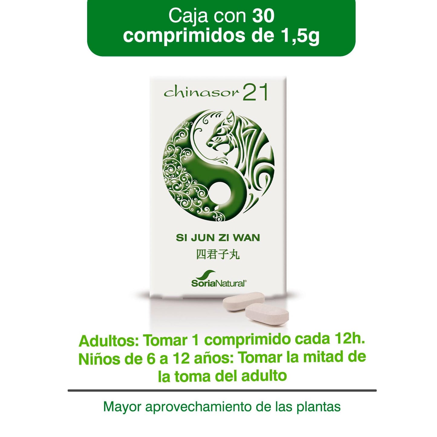 Soria Natural Chinasor 21-30 Tabletas