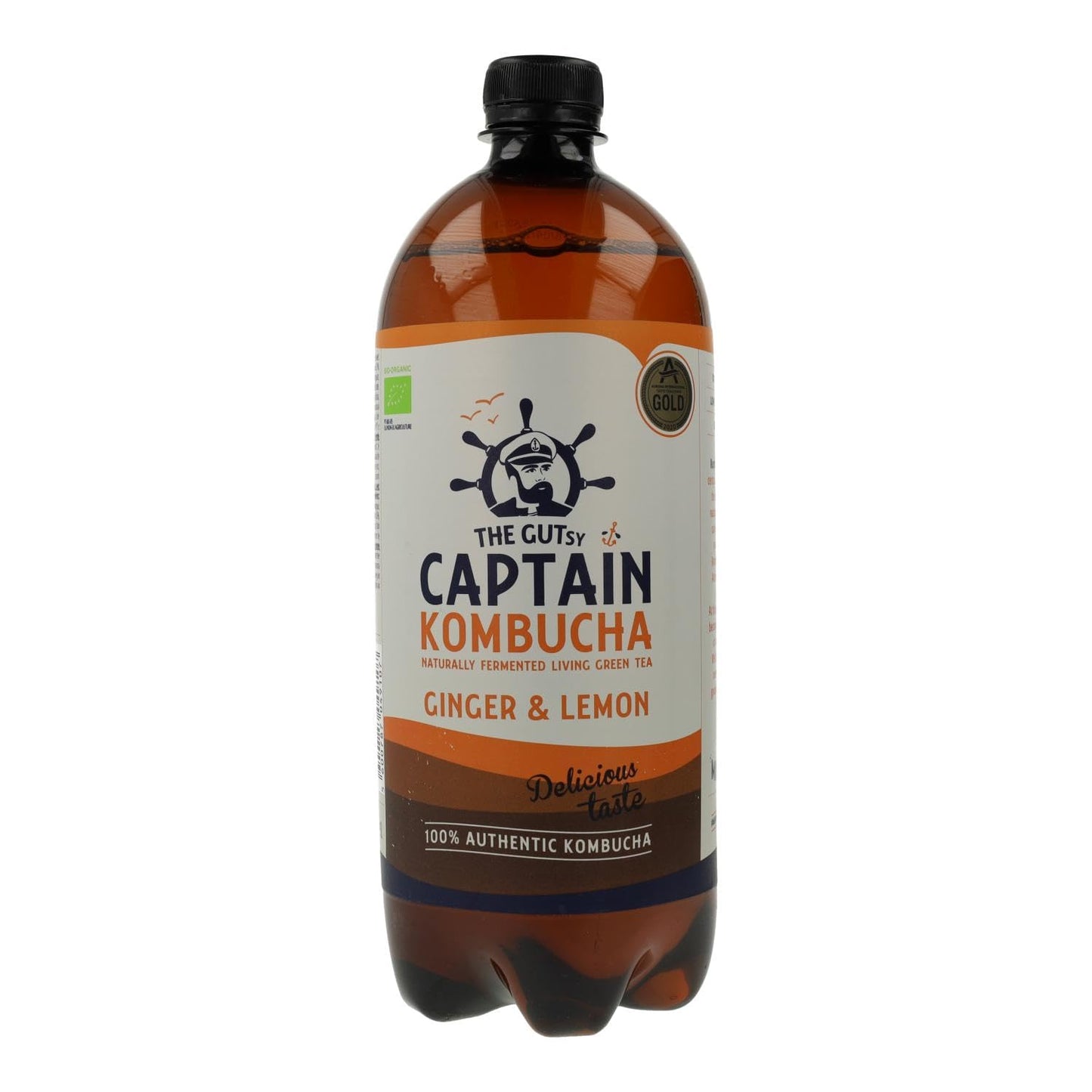Captain Kombucha Ginger Lemon, Té de burbuja - 1000 ml.