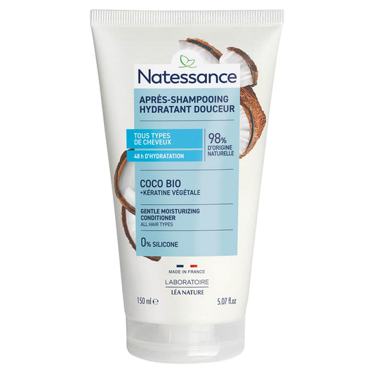 NATESSANCE Après-Shampoing Coco/Kératine Végétale - 150 ml