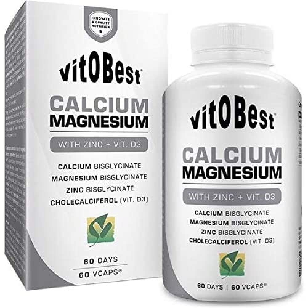 Vit.O.Best Calcio Magnesio Vit D3 60 Caps 60 Capsulas 300 g