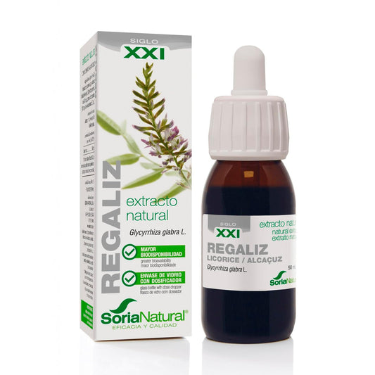 Soria Natural Extracto de Regaliz - Salud Gastrointestinal y Equilibrio - Refuerzo Digestivo Natural, Alivio de acidez - Botella con 50ml