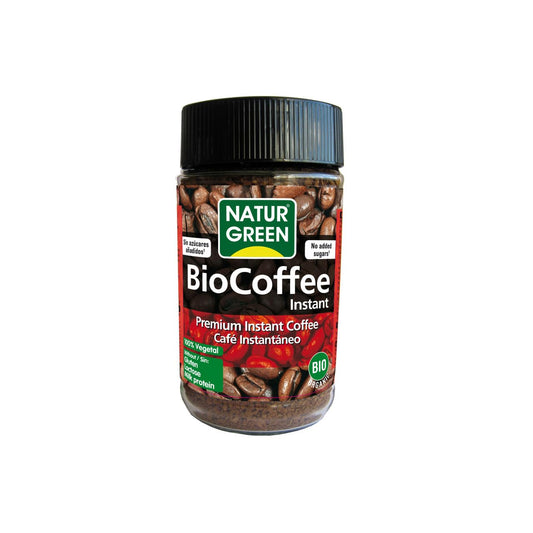 NaturGreen – Café instant Bio, Café instantáneo, 100% Orgánico, Ideal como Desayuno o Merienda - 100g