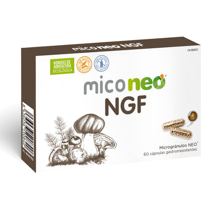 MICO NEO | NGF | 60 Cápsulas | Favorece el Rendimiento Cognitivo | Con Bacopa, Melena de león, Reishi, Cordyceps y Camu-Camu | Hongos de Agricultura Ecológica