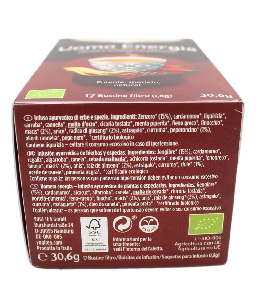 Yogi Tea Hombre Energia 17 Filtros