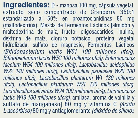 Cranberry Complex Estado Puro - Complemento Alimenticio de Arándano Rojo Americano con 9 cepas de probióticos, fibra prebiótica, D-manosa y Vitamina C - 30 Cápsulas Veganas de Tongil