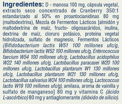 Cranberry Complex Estado Puro - Complemento Alimenticio de Arándano Rojo Americano con 9 cepas de probióticos, fibra prebiótica, D-manosa y Vitamina C - 30 Cápsulas Veganas de Tongil