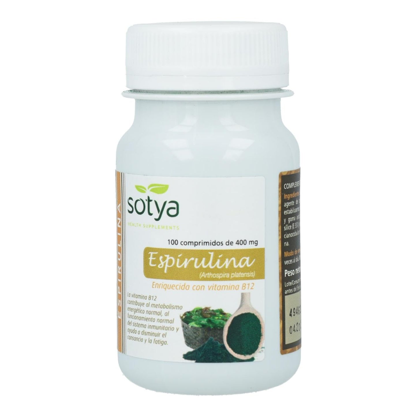 Espirulina 400mg 100 comprimidos Sotya