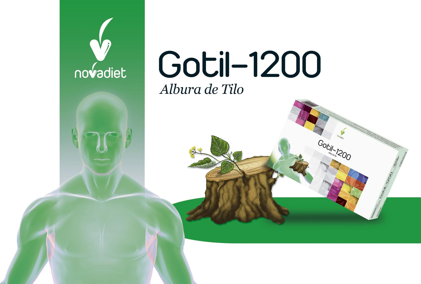 Novadiet - GOTIL 1200 Ampollas con Albura de Tilo - Para Alivio del Dolor de Cabeza - Equilibrio de Ácido Úrico y Bienestar Digestivo - Favorece la Depuración del Organismo - 20 Ampollas de 10 ml