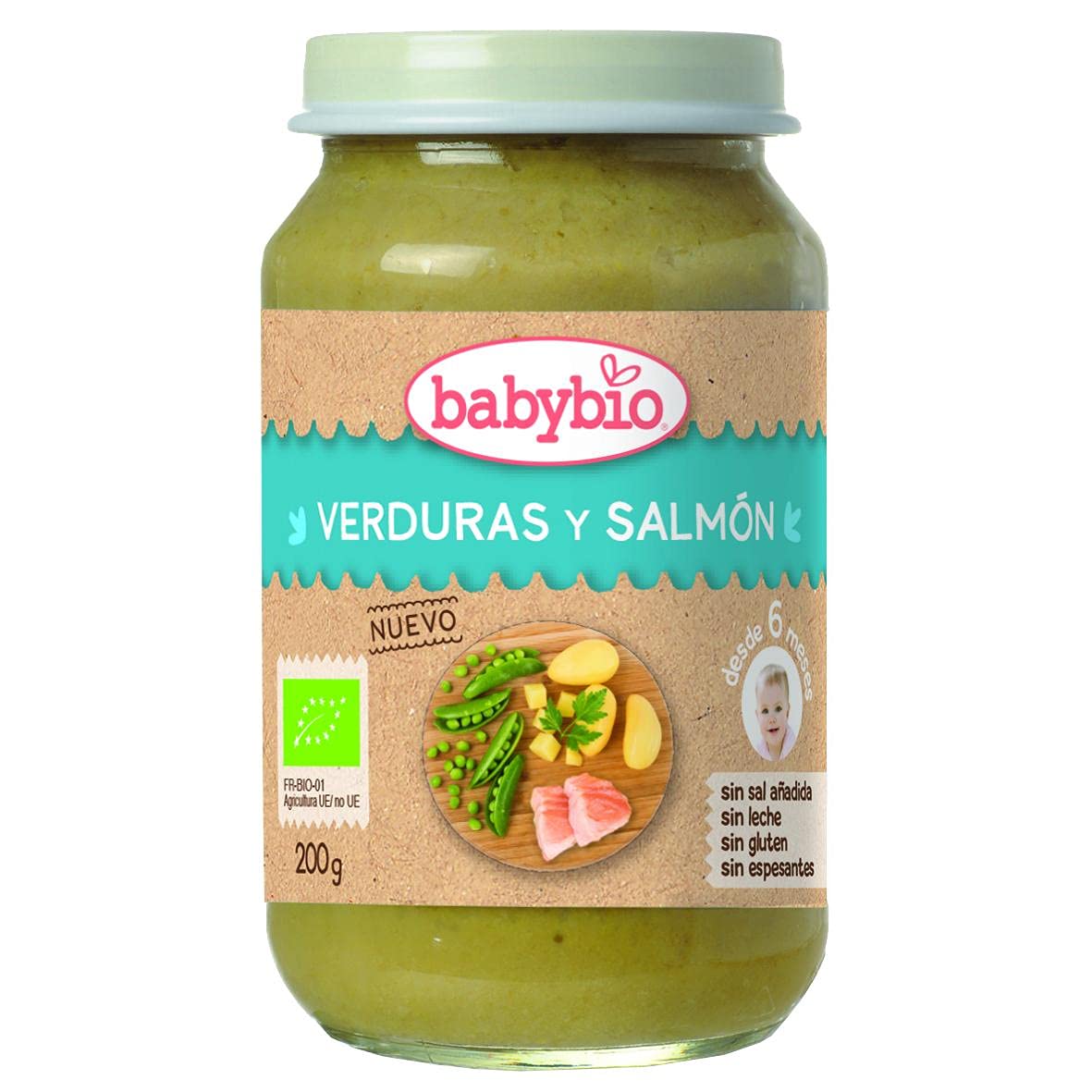 Tarrito menú tradición verduras y salmón Babybio 200 g