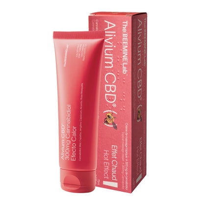 Alivium CBD 75 ml - Efecto calor - Sensación de alivio local con Cannabidol, Árnica y Miel - Crema dolores muscualres y articulaciones - Crema con cáñamo