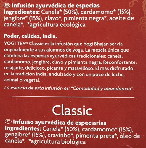 Yogi Tea Infusión de Hierbas Classic, 17 bolsitas parent