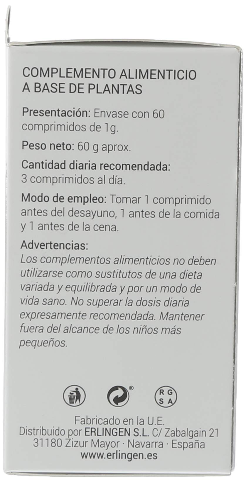 Erlingen Precicium 907 60 Comprimidos 1 unidad 200 g