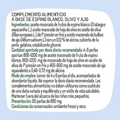 El Granero Integral - Ajogran Complex - 90 Perlas - Elaborado a Base de Aceites Macerados de Espino Blanco, Ajo y Hojas de Olivo - Ayuda a Controlar la Tensión Arterial