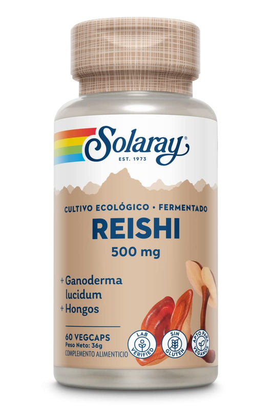 SOLARAY Reishi 500 mg | Hongos | Ayuda conta el estrés, la fatiga y la claidad del sueño| 60 VegCaps