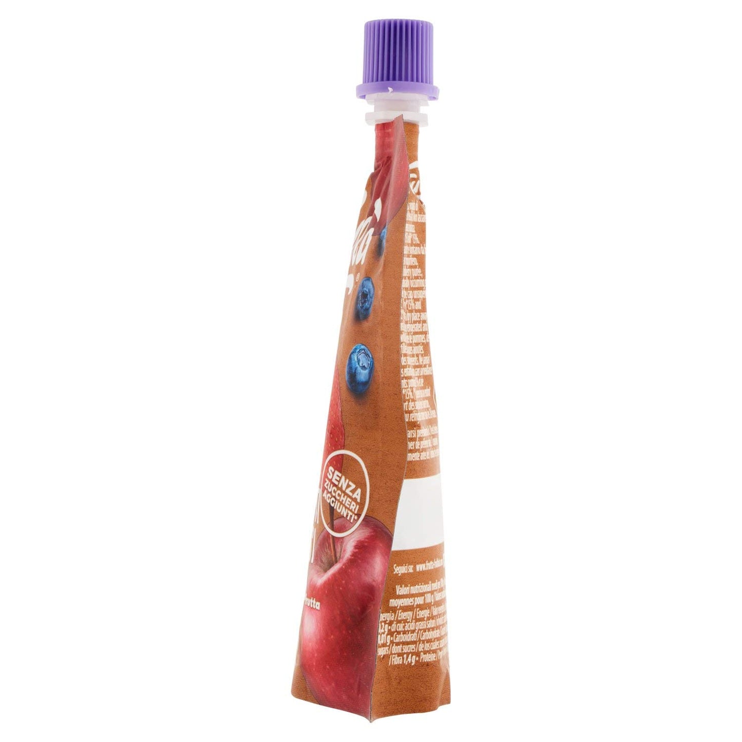 Natura Nuova Puré de manzana, arándanos y fresa doypack bio - Frullà - 100g