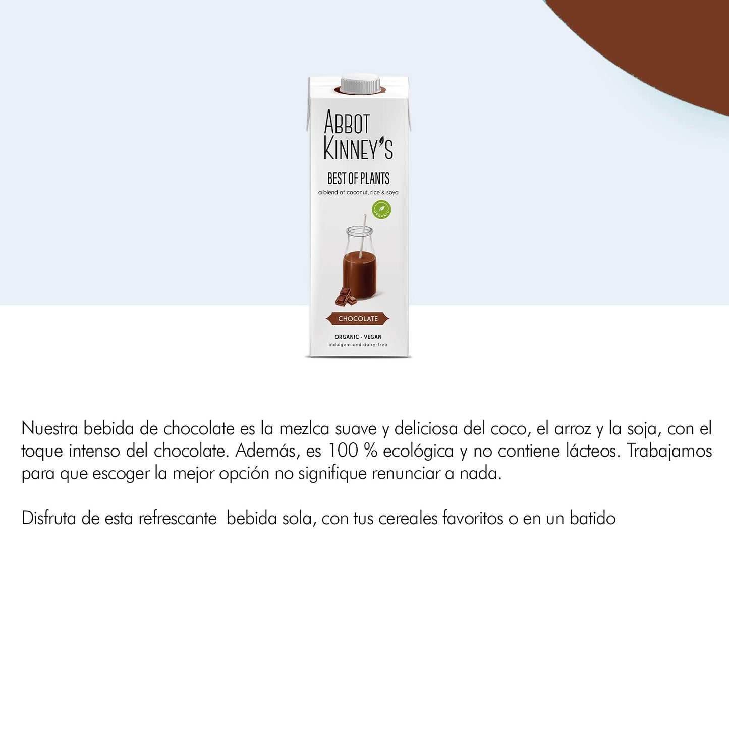 Abbot Kinney's  Bebida Vegetal Ecológica de Arroz, Coco y Soja