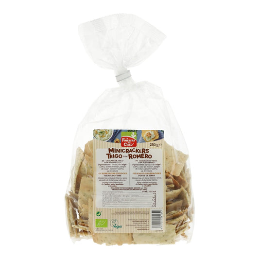 MINI CRACKERS DE TRIGO con romero 250gr. BIO