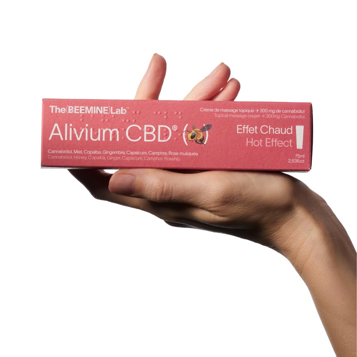 Alivium CBD 75 ml - Efecto calor - Sensación de alivio local con Cannabidol, Árnica y Miel - Crema dolores muscualres y articulaciones - Crema con cáñamo