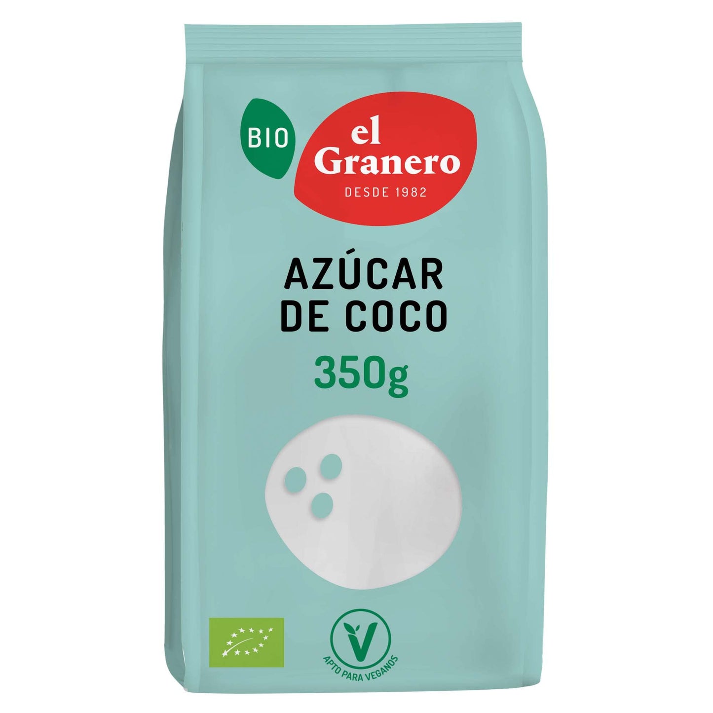 El Granero Integral - Azúcar de Coco - 350 g - Endulzante Natural - Alternativa Saludable - Bajo Índice Glucémico - Rico en Vitaminas y Minerales - Apto para Veganos