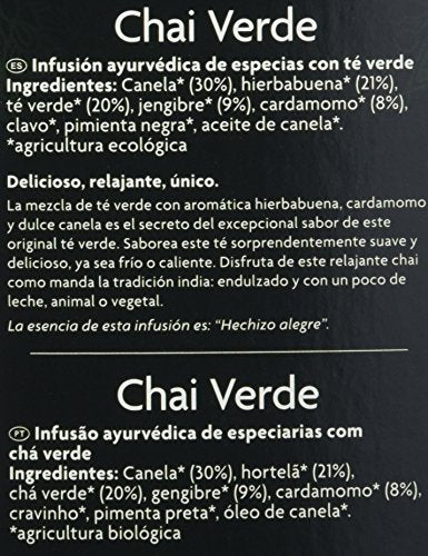 Yogi Tea Infusión de Hierbas Chai Verde - 17 bolsitas