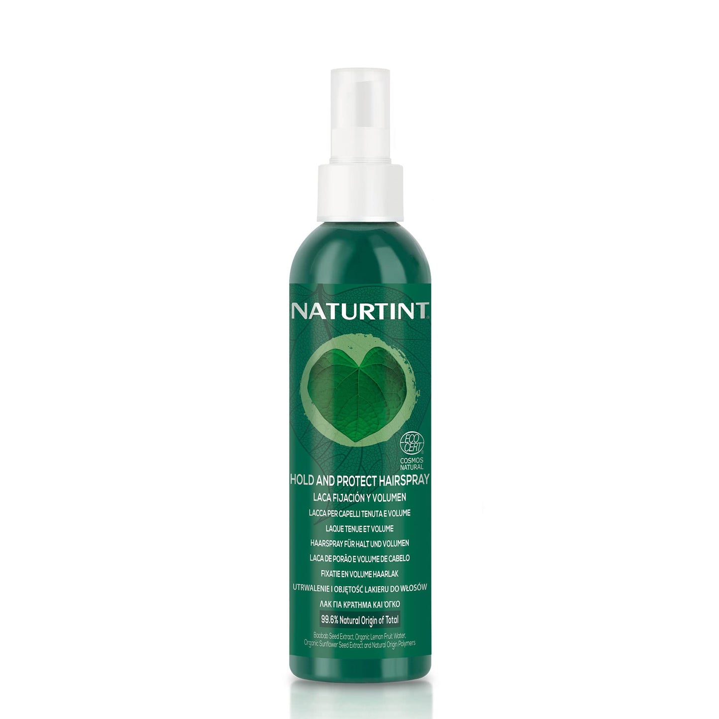 Naturtint Laca Eco Fijación y Volumen, Fija y Aporta Volumen, Efecto Antiencrespamiento, Regenera la Fibra Capilar, Sella las Puntas Abiertas, 99,6% Ingredientes Naturales, ECOCERT, 175ml