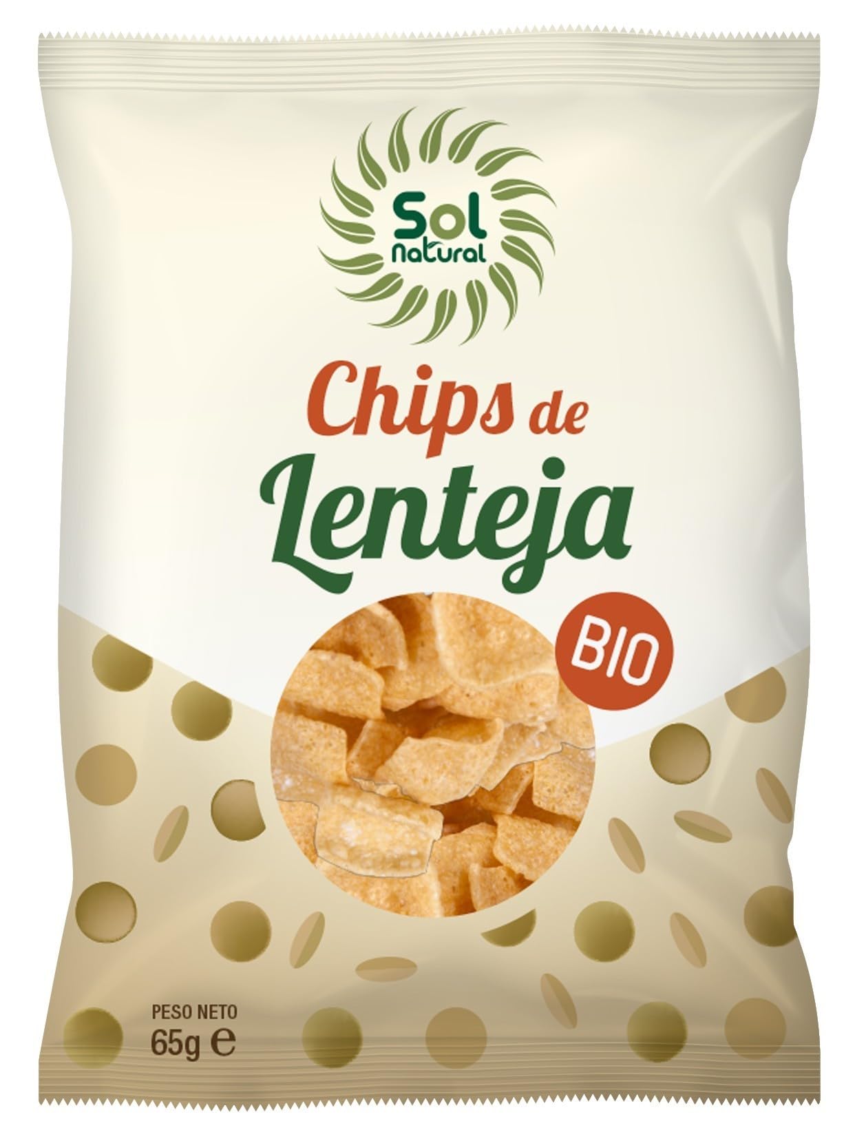 SOLNATURAL Chips DE LENTEJA Bio 65 g, No aplicable